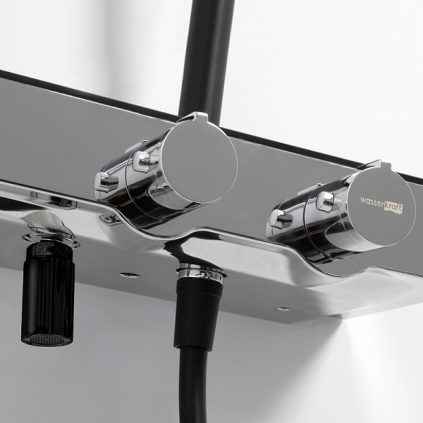 Душевая система WasserKRAFT черная (A114.162.218.CB Thermo)