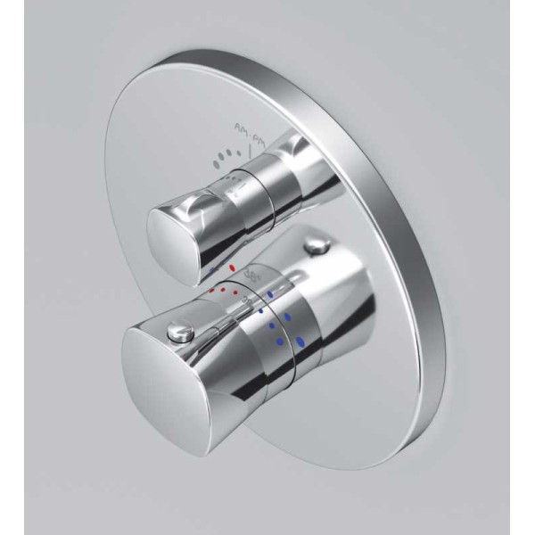 Смеситель термостатический для ванны и душа AM.PM  Spirit V2.1 внешняя панель-переключатель, монтируемый в стену, хром (F71A85500)
