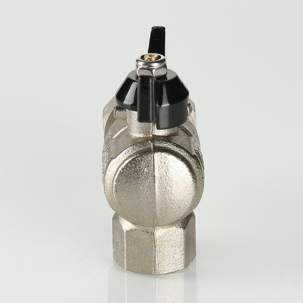 Кран угловой 1/2" шаровый со сгоном Valtec Perfect (чёрная бабочка) VT.328.N.04 Кран угловой 1/2" шаровый со сгоном Valtec Perfect (чёрная бабочка) VT.328.N.04