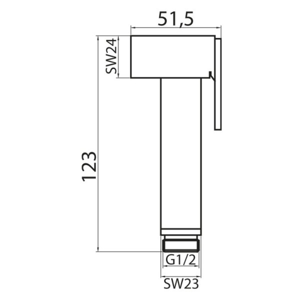 Душ гигиенический Cezares CZR хром (CZR-ID3-01)