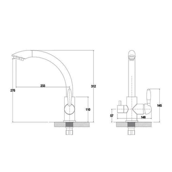 Смеситель для кухни G.lauf черный (GOP18-A093KB)