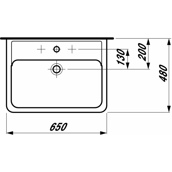 Раковина подвесная Laufen Pro A 650х480 (8.1895.3.000.104.1)