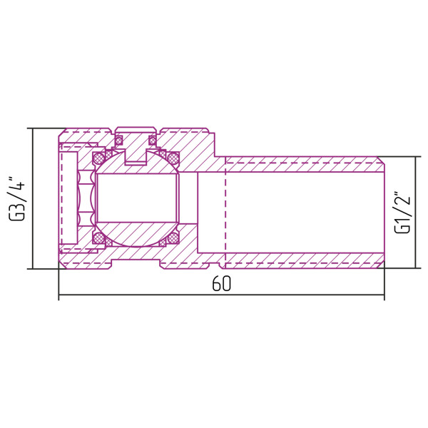 Эксцентрик Сунержа запорный 1/2"x3/4" (03-1450-0000)