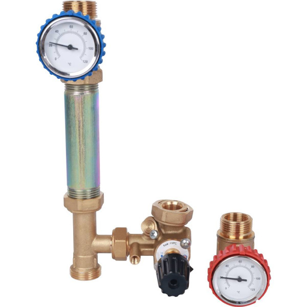 Насосная группа Stout 3/4" (с 3-х ходовым приводным смесителем, без насоса) (SDG-0007-002001)