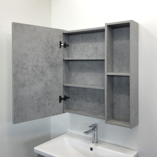 Шкаф зеркальный Comforty Осло 600x145x800 дуб светлый (00-00006490)