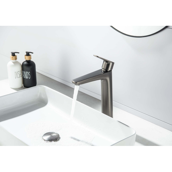 Смеситель для раковины Aquatek Бетта шлифованный черный хром (AQ1104BGM)