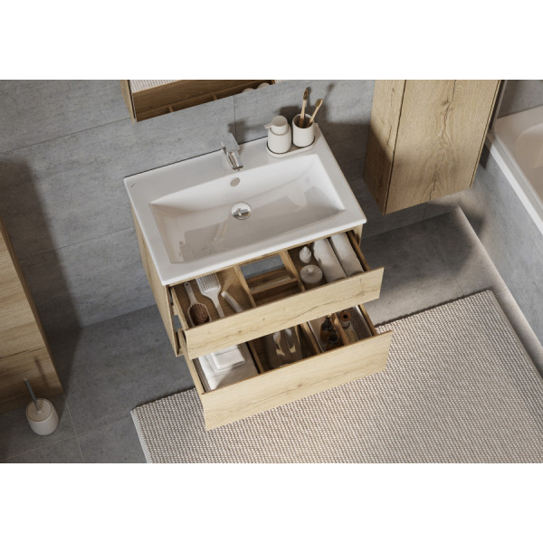 Раковина мебельная Santek Элина 750x470x172 белая (1WH501619) Раковина мебельная Santek Элина 750x470x172 белая (1WH501619)