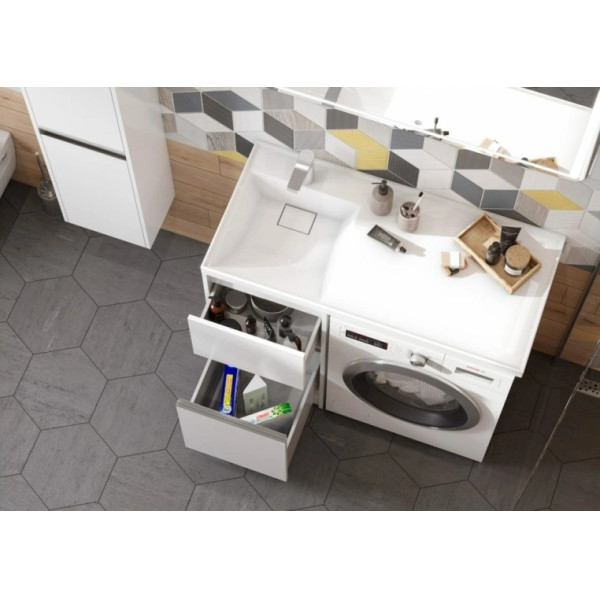 Тумба-умывальник Aquaton Лондри 40/1A72833KLH01L Раковина Лондри 105 левая, бел. (1A2360K1LH010)