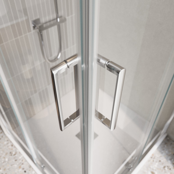 Душевой уголок BelBagno Luce 90x90x195 стекло прозрачное, профиль хром (LUCE-A-2-90-C-Cr) Душевой уголок BelBagno Luce 90x90x195 стекло прозрачное, профиль хром (LUCE-A-2-90-C-Cr)