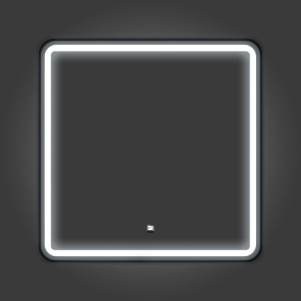 Зеркало Comforty Ситара 800x800x31 черный глянцевый (00-00018683)