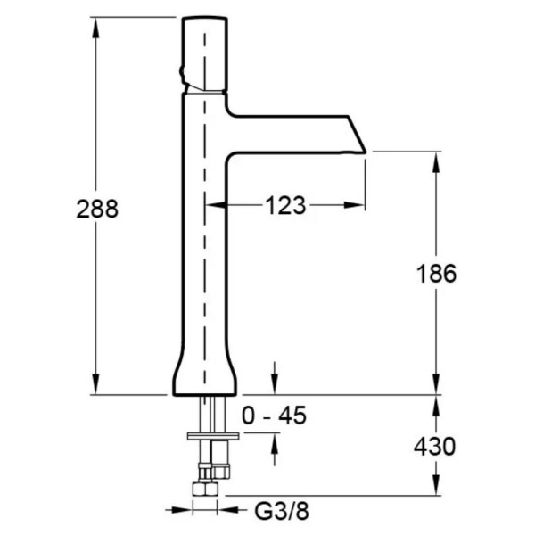 Смеситель для раковины Jacob Delafon Toobi хром (E8960-BN)