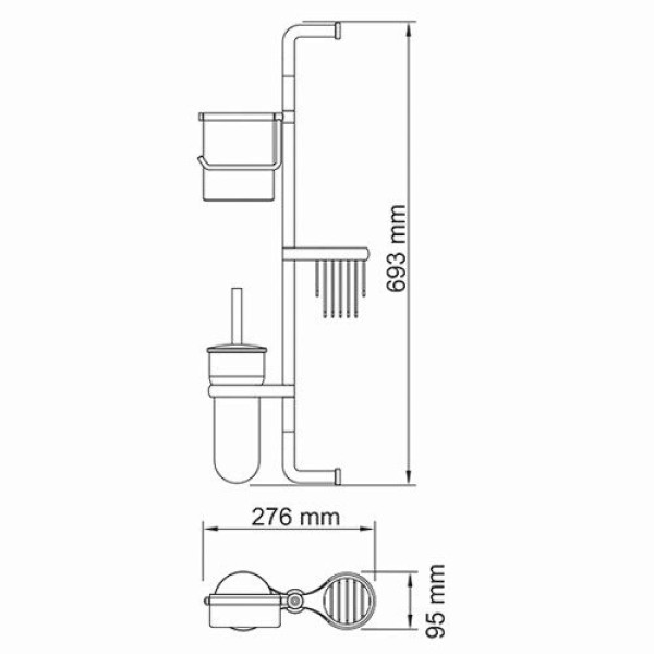 Стойка WasserKraft бронза темная (K-1468)