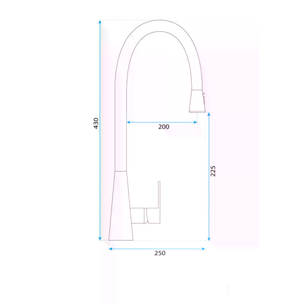 Смеситель для кухни Rea Mild черный матовый (REA-B4800) Смеситель для кухни Rea Mild черный матовый (REA-B4800)