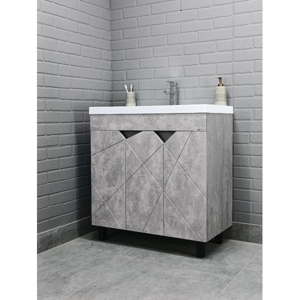 Тумба напольная Classica 80 Vector светлый бетон без ящика Домино (DV6614T)