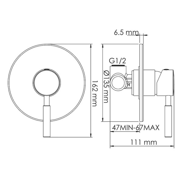 Смеситель для раковины WasserKRAFT хром (A41513)