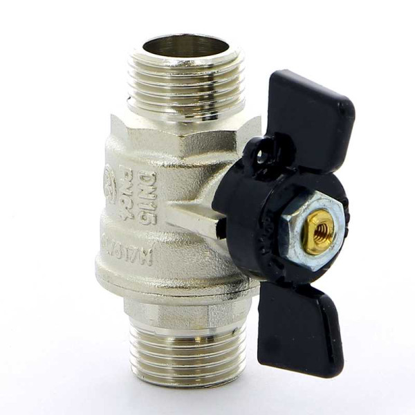 Кран Bugatti 1/2" НН шаровый Oregon 327 (черная бабочка) (03270022)