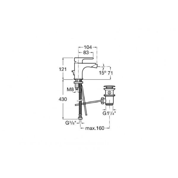 Смеситель для биде Roca L20 хром (7.5A6A.0.9C0.M) Смеситель для биде Roca L20 хром (7.5A6A.0.9C0.M)