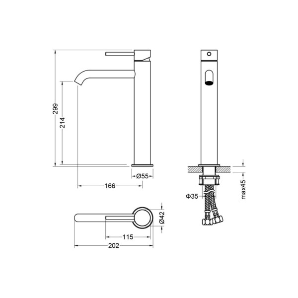 Смеситель для раковины Aquatek Европа черный матовый (AQ1304MB)