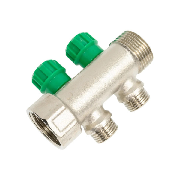 Коллектор 2 отв. регулируемый 1"*1/2(16) Kromwell (никель) (EU.ST3078275 2x1x12_k) Коллектор 2 отв. регулируемый 1"*1/2(16) Kromwell (никель) (EU.ST3078275 2x1x12_k)