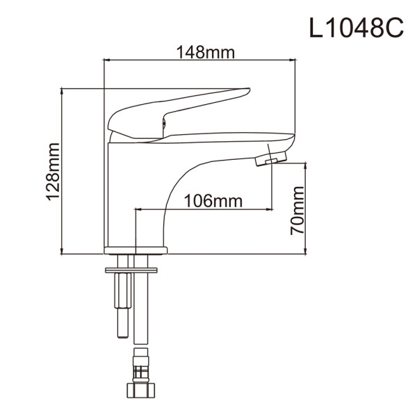 Смеситель для раковины Ledeme бронзовый (L1048C)