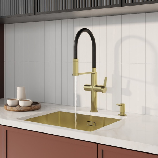 Смеситель для кухни Iddis Ikon С фильтром для питьевой воды золотой (IKNMGFFi05)