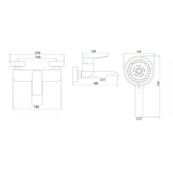 Смеситель для раковины Rea Dart с душевым комплектом черный матовый (REA-B3300) Смеситель для раковины Rea Dart с душевым комплектом черный матовый (REA-B3300)