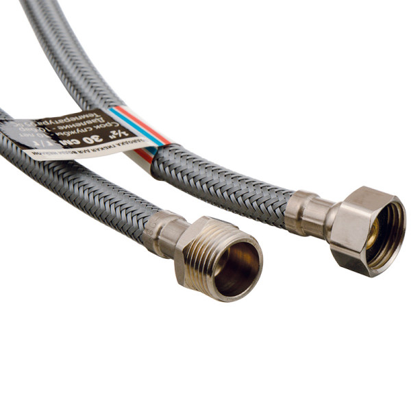 Подводка гибкая для воды 300 мм. 1/2" ВН ТР (EPDM/нейлон РА6/нержавеющая сталь) ТР-Сантехника (03.01-30) Подводка гибкая для воды 300 мм. 1/2" ВН ТР (EPDM/нейлон РА6/нержавеющая сталь) ТР-Сантехника (03.01-30)