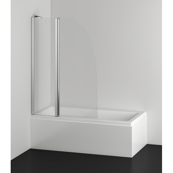 Душевая шторка для ванны Azario Boston 100x140 стекло прозрачное, профиль хром (AZ-142)