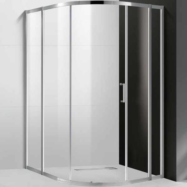 Душевой уголок Cezares Molveno 120x110x195 стекло прозрачное, профиль хром (MOLVENO-RH-11-120/110-C-Cr-IV)