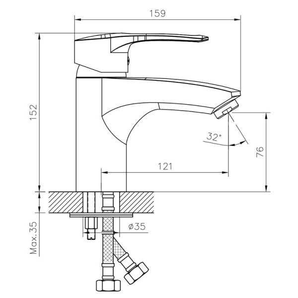 Смеситель для раковины с гиг. душем Decoroom DR70 хром (DR70015) Смеситель для раковины с гиг. душем Decoroom DR70 хром (DR70015)