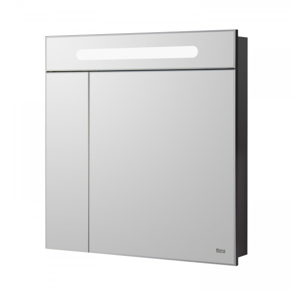 Шкаф зеркальный Roca Victoria Nord Black Edition 800x140x810 черный глянец (Z.RU90.0.010.0)