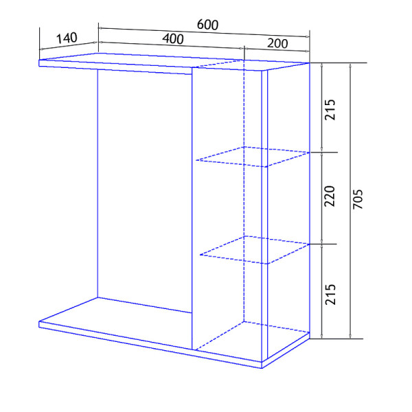 Шкаф зеркальный Loranto Дина 60 60х70х14 правосторонний белый (CS0049718)