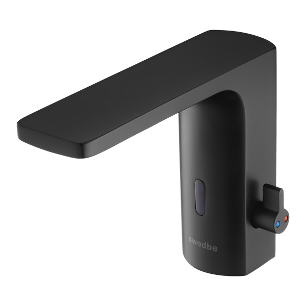 Смеситель для раковины Swedbe Europe 6000B сенсор с ручной регулировкой темп. воды черный (6000B)