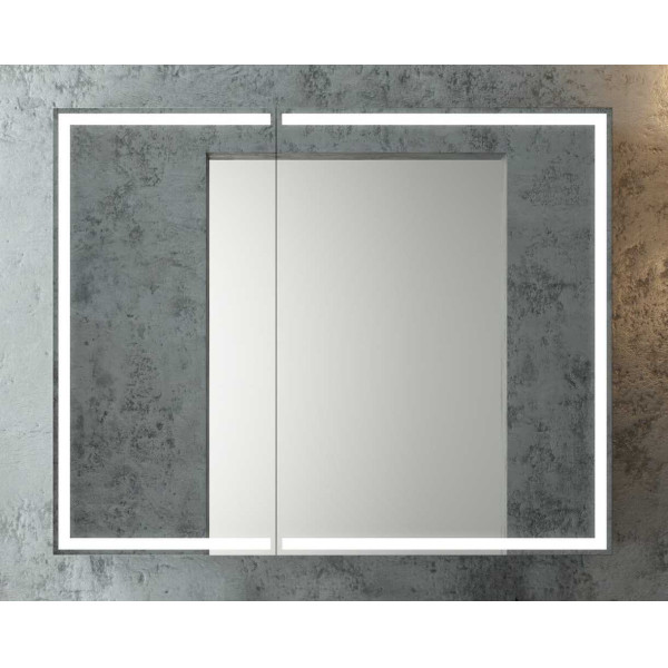 Шкаф зеркальный Континент Mirror Box black Led 1000х800 (МВК051) Шкаф зеркальный Континент Mirror Box black Led 1000х800 (МВК051)