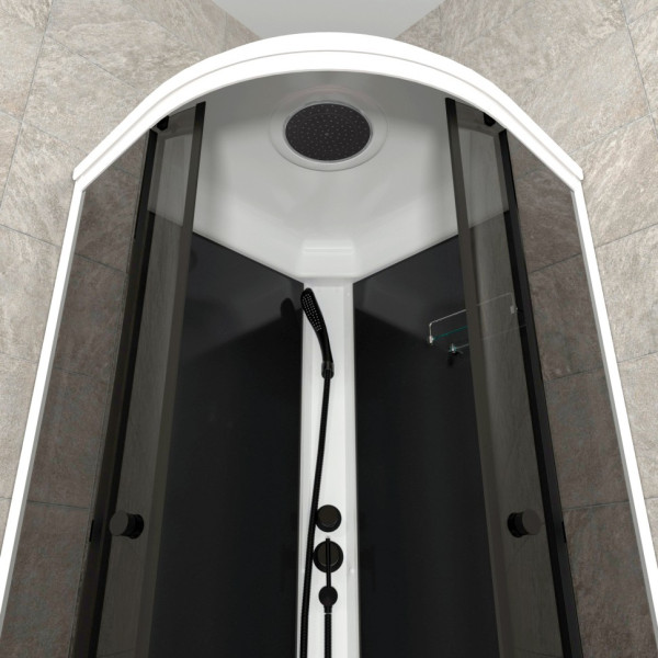 Душевая кабинаTriton Грэй 90x90 стекло тонированное, профиль черный (DK378)