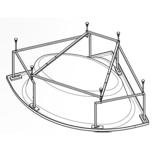 Каркас для ванны Santek Карибы 1400х1400 слив-перелив (1WH112430)
