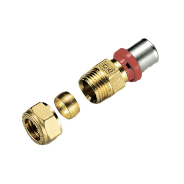 Соединение прямое Tiemme 16 (пресс)х15 (обжим) (1670011 / 1651G1615KBDR)
