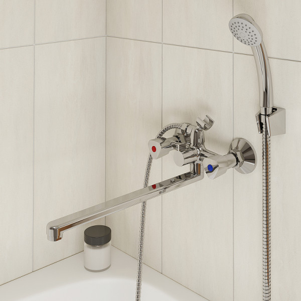 Смеситель для ванны и душа Milardo Tring с душевым комплектом, хром (TRISBL2M10)