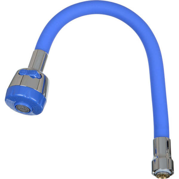 Излив гибкий Melodia LUXE с лейкой 2 режима тёмно-синий 49см (MKP20658)