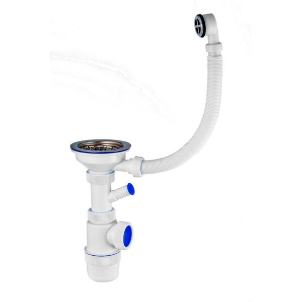 Сифон для гранитной мойки Wirquin с отводом для стиральной машины и переливом 30986177 Сифон для гранитной мойки Wirquin с отводом для стиральной машины и переливом 30986177