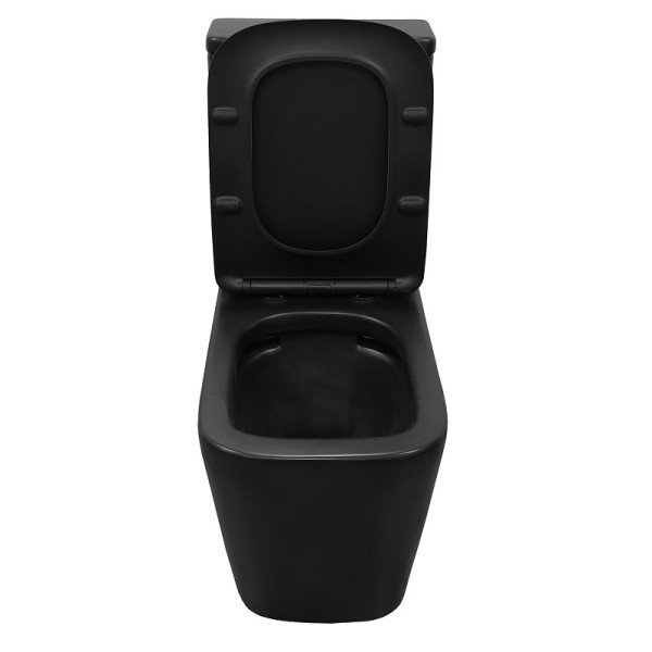 Унитаз-компакт Black King безободковый с сиденьем микролифт (AZ-8303D)