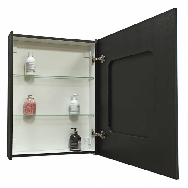 Шкаф зеркальный Континент Mirror Box black Led 600х800 (МВК053) Шкаф зеркальный Континент Mirror Box black Led 600х800 (МВК053)