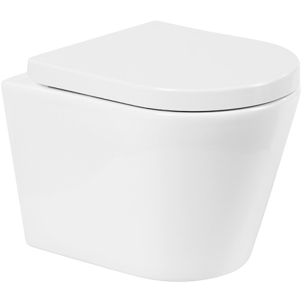 Унитаз подвесной BelBagno Flay-R безободковый (BB053CHR/BB865SC)