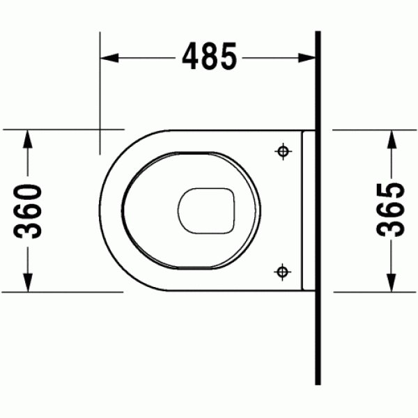 Унитаз подвесной Duravit Starck 3 Compact 485х365х435 (2202090000)