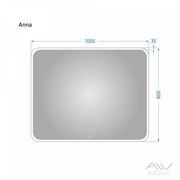 Зеркало с подсветкой Alavann Anna 100