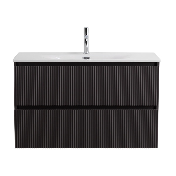 Тумба подвесная BelBagno Uno-Mini 1000x395x608 темно-серый матовый (UNO-MINI-1000-2C-SO-GSO)