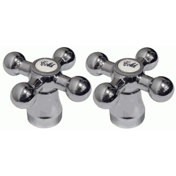 Маховик Melodia Крест металл 8x24 (пара) (MKP20285WC)