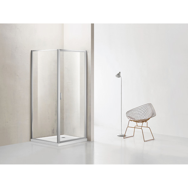 Душевое ограждение Azario Richmond 90х90х195 стекло прозрачное профиль хром (AZ-NAG1221 90)