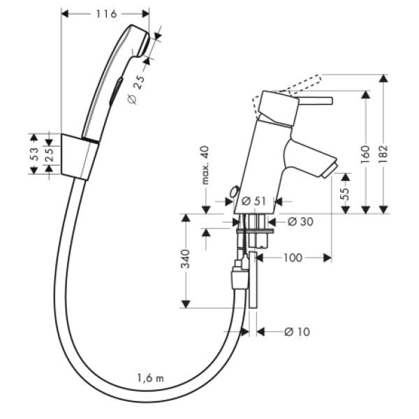 Смеситель для раковины Hansgrohe Тalis S (32120000)