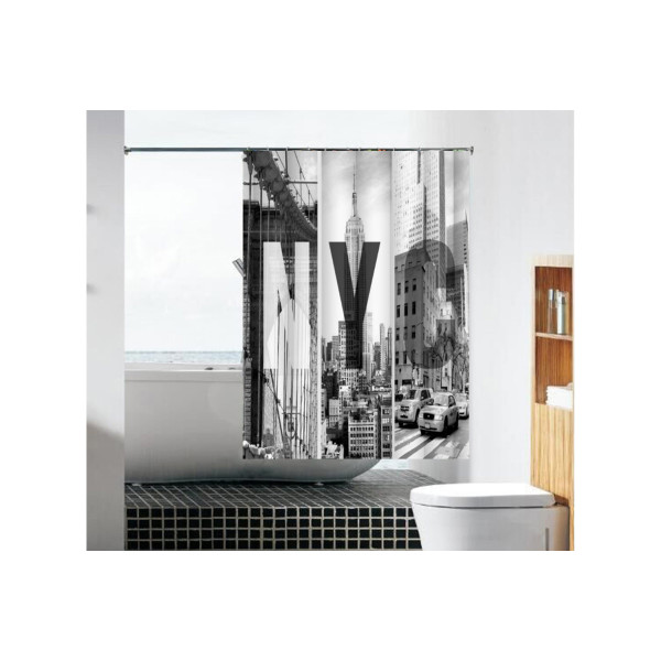 Шторка для ванны текстильная Melodia 180х180 см Улицы Нью-Йорка (MZ-108) Шторка для ванны текстильная Melodia 180х180 см Улицы Нью-Йорка (MZ-108)
